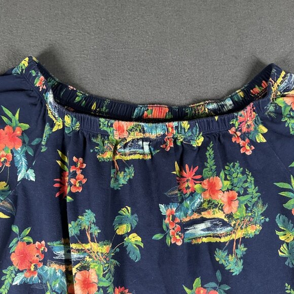 Lands End Dress Womens Small 6-8 Floral Short Sleeve Ruffle Pocket Summer Casual - Picture 4 of 9